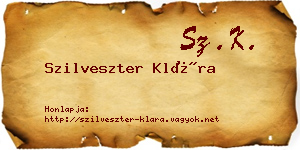 Szilveszter Klára névjegykártya